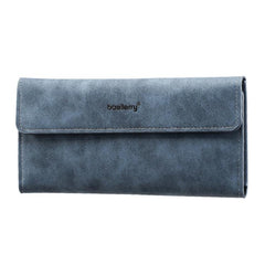 Baellerry C3099 Men Long Wallet Minimalist Flip Cover Multi-Card Holder Business Casual Tri-Fold Matte Clutch