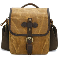 Waxed Canvas Camera Messenger Bag with Adjustable Dividers for DSLR Photography and Travel, L Dusty Yellow, L Army Green, S Army Green, S Dusty Yellow, S Deep Gray