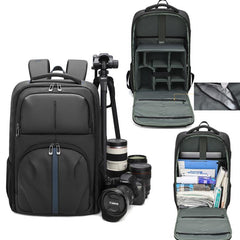 QISEMIAN Photography Backpack with Removable Insert, Dry-Wet Separation Zone, Customizable Dividers for Cameras & 16-Inch Laptop