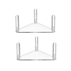 2pcs /Set Easy-Assembly Triangular Acrylic Ball Rack, Transparent 1pc, Transparent 2pcs /Set, Black 1pc, Black 2pcs /Set