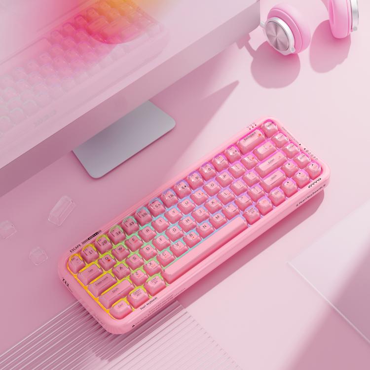 MOFii 711 Pearl Semi-Transparent Triple-Mode Bluetooth RGB Backlit Wireless Keyboard