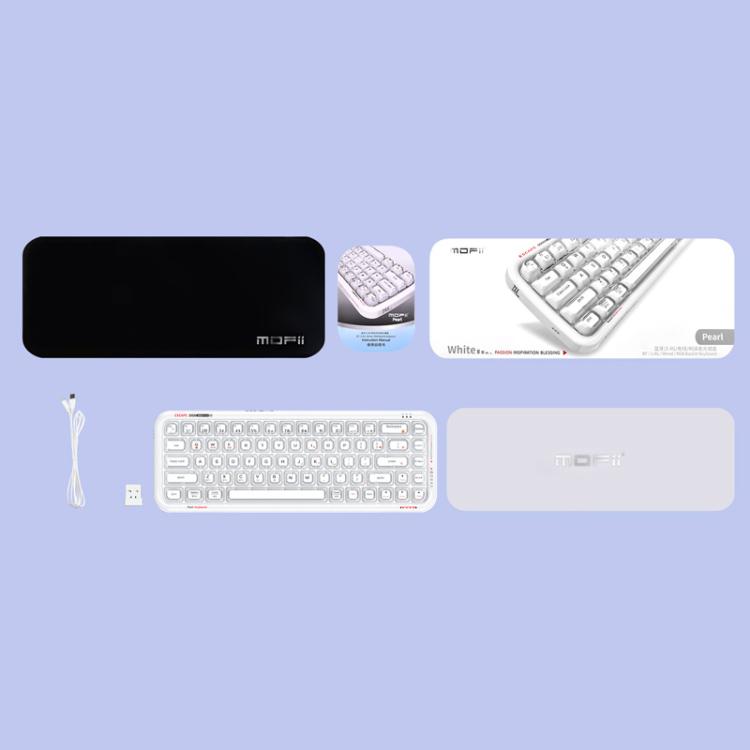 MOFii 711 Pearl Semi-Transparent Triple-Mode Bluetooth RGB Backlit Wireless Keyboard