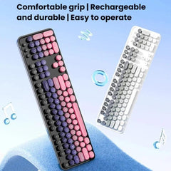 MOFii Sweet Upgraded 2.4G+Bluetooth Dual-Mode Wireless Charging Keyboard Mouse Set