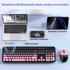 MOFii Sweet Upgraded 2.4G+Bluetooth Dual-Mode Wireless Charging Keyboard Mouse Set