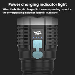SMILING SHARK 863B Outdoor High-Brightness Portable Flashlight LED Torch With Side Light, 863B