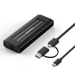 Blueendless 10Gbps M.2 SSD Enclosure External Type-C 3.2 Portable Hard Drive Case, NVMe Protocol With USB Cable Black Gray, NVMe Protocol With USB/Type-C 2 In 1 Cable Black Gray, NVMe Protocol With USB Cable Silver Orange                               ...