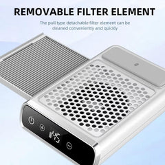 BLUEQUE 80W High Power Rechargeable Low-Noise Nail Dust Collector, US Plug, EU Plug