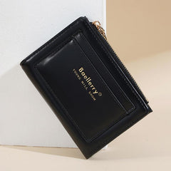 Baellerry N8360 Women Compact Wallet Multi-Card Compartment Coin Purse Zipper Card Holder