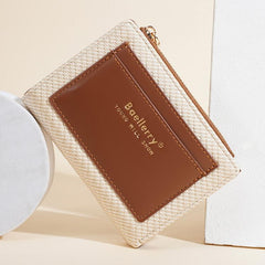 Baellerry N8360 Women Compact Wallet Multi-Card Compartment Coin Purse Zipper Card Holder