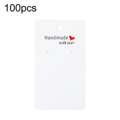 100pcs Earring & Necklace Display Card Jewelry Label