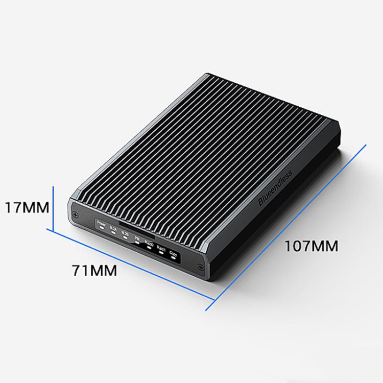 M.2 Disk Array Enclosure NVMe / SATA Dual-Protocol RAID Portable SSD Enclosure 20Gbps Offline Copy, DB280A3