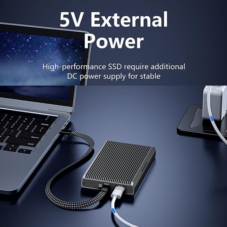 M.2 Disk Array Enclosure NVMe / SATA Dual-Protocol RAID Portable SSD Enclosure 20Gbps Offline Copy, DB280A3