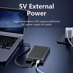 M.2 Disk Array Enclosure NVMe / SATA Dual-Protocol RAID Portable SSD Enclosure 20Gbps Offline Copy, DB280A3