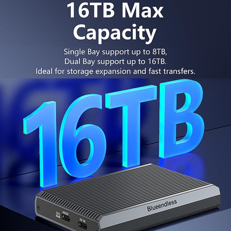 M.2 Disk Array Enclosure NVMe / SATA Dual-Protocol RAID Portable SSD Enclosure 20Gbps Offline Copy, DB280A3