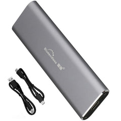 Blueendless 2802N Aluminum Alloy NVMe Portable Hard Drive Enclosure With Screw-Lock M.2 SSD Reader, With USB+Type-C Cable, With USB Cable