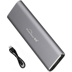Blueendless 2802N Aluminum Alloy NVMe Portable Hard Drive Enclosure With Screw-Lock M.2 SSD Reader, With USB+Type-C Cable, With USB Cable