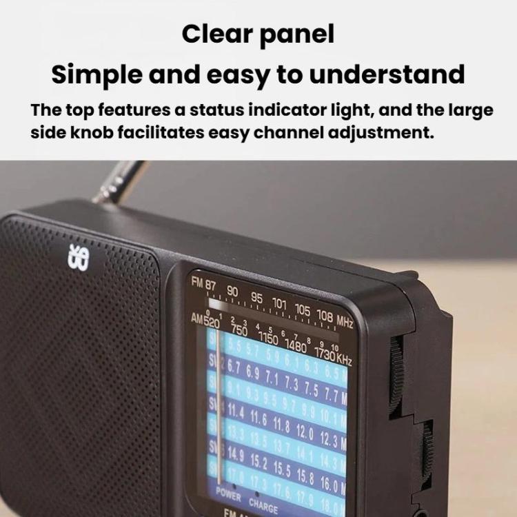 W-913 Portable Pointer Dual-Power Radio FM/AM/SW1-7 Multi-Band Radio