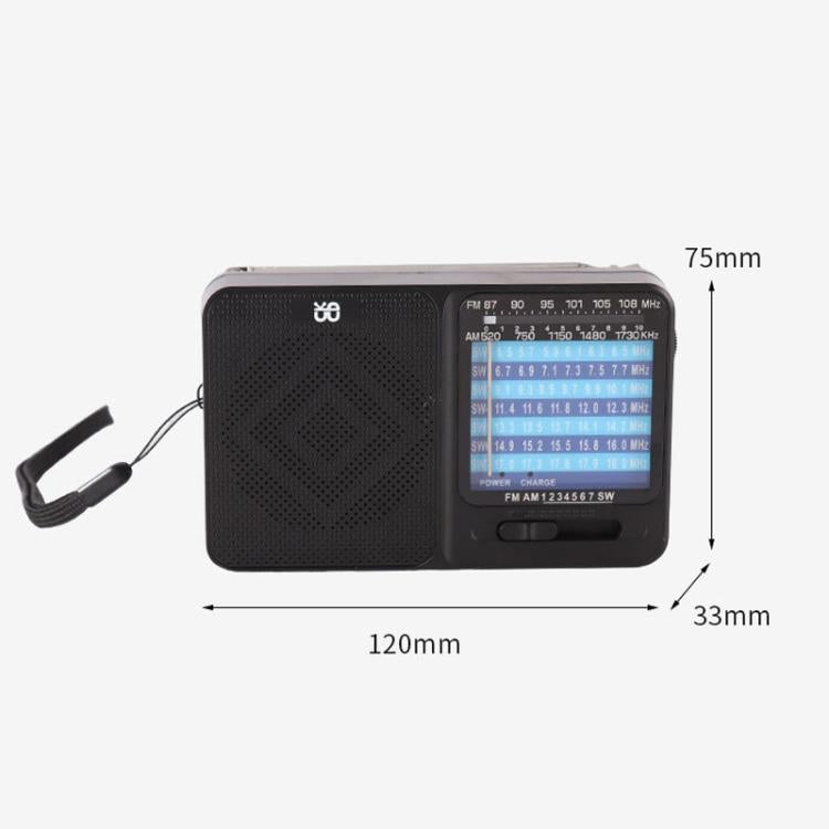 W-913 Portable Pointer Dual-Power Radio FM/AM/SW1-7 Multi-Band Radio