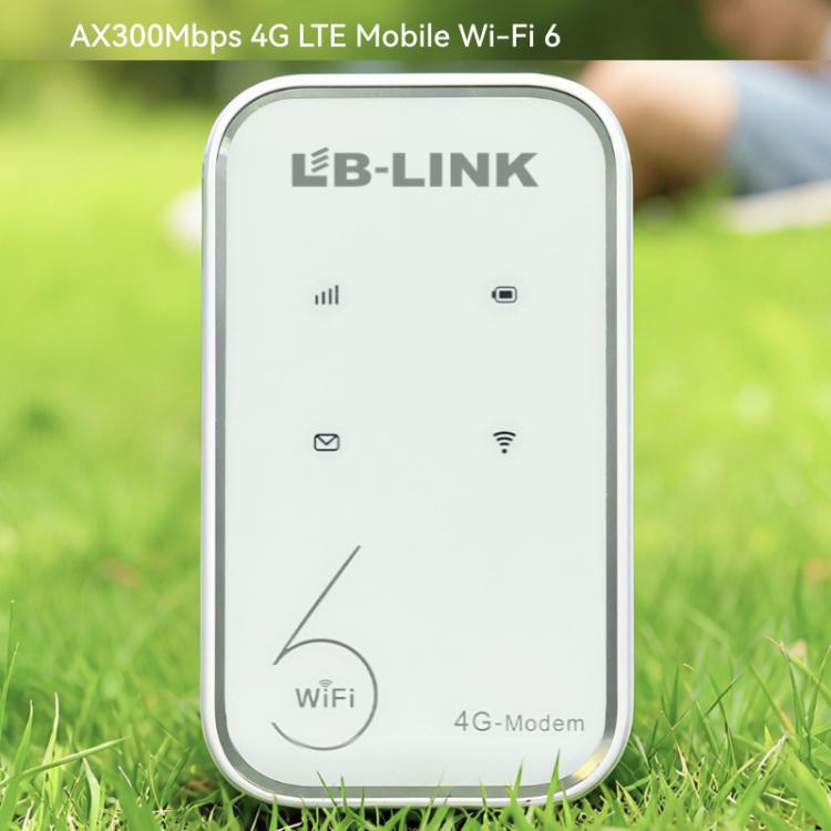 AX300Mbps 4G LTE Mobile Wi-Fi 6 SIM Card Outdoor European Edition Mobile WiFi With Battery, LB-LINK BL-MF518EU