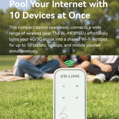 AX300Mbps 4G LTE Mobile Wi-Fi 6 SIM Card Outdoor European Edition Mobile WiFi With Battery, LB-LINK BL-MF518EU