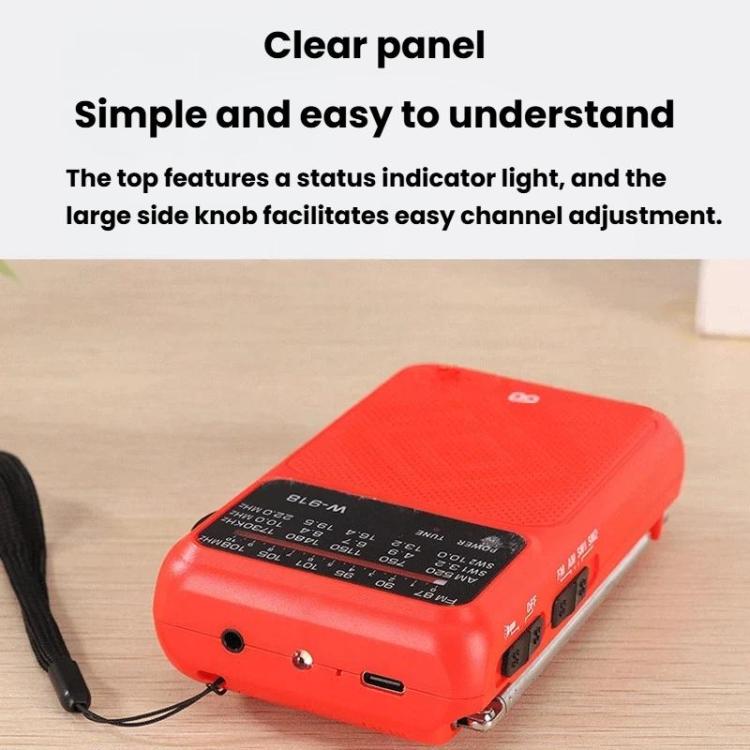 W-918 Pointer Dual-Power Radio FM/AM/SW Full-Band Radio