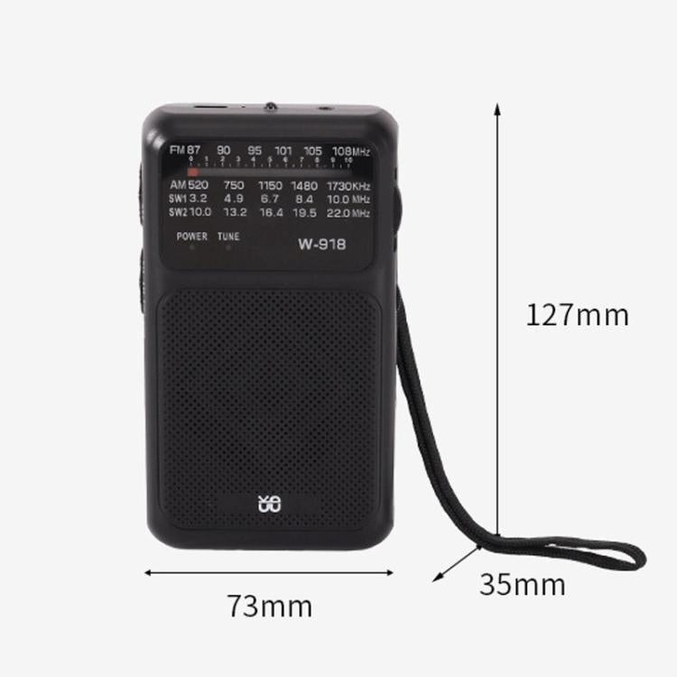 W-918 Pointer Dual-Power Radio FM/AM/SW Full-Band Radio