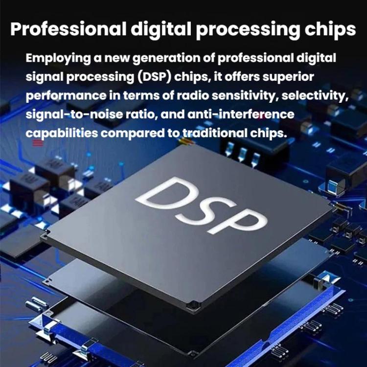 W-213 FM/AM Pointer Dual-Power Radio Portable Clip-On Radio With Flashlight