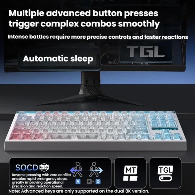 LANGTU T87 Hot-Pluggable Wireless Bluetooth Triple-Mode Mechanical Keyboard Office & Gaming Keyboard, White Contour Line TTC Instant Gold Axis Dual 1K, Northern Lights Ropax Axis 2K Dual 1K Light, BlackBerry Side-Etched Matcha Iced Axis Dual 8K Ultra  ...