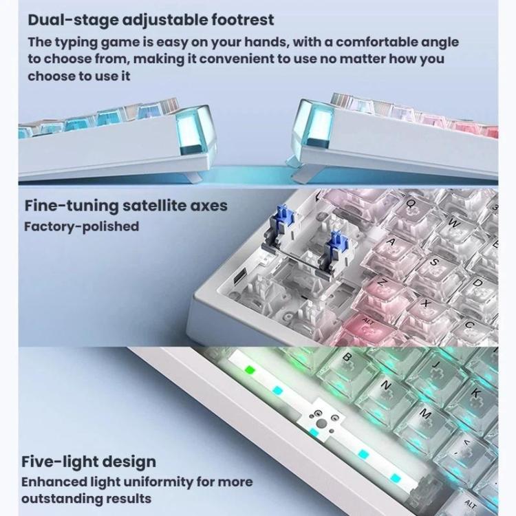 LANGTU T87 Hot-Pluggable Wireless Bluetooth Triple-Mode Mechanical Keyboard Office & Gaming Keyboard, White Contour Line TTC Instant Gold Axis Dual 1K, Northern Lights Ropax Axis 2K Dual 1K Light, BlackBerry Side-Etched Matcha Iced Axis Dual 8K Ultra  ...