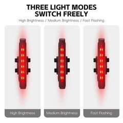 WEST BIKING USB-C Rechargeable Bicycle Number Plate Light 3 Light Modes, Adjustable Number 0-99