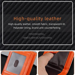 Baellerry D5123 Men Business ID Card Holder Minimalist Carbon Fiber Multi-Card Slot Card Clip
