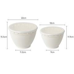 Vegetable Washing Draining Basket Multi-Functional Double-Layer Rice Washing Basin, Small, Large, Large+Small