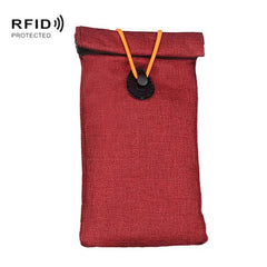 Mobile Signal Shielding Pouch Roll-Up Drawstring Car Key Anti-Theft Bag RFID Credit Card Skimming Protection Pouch
