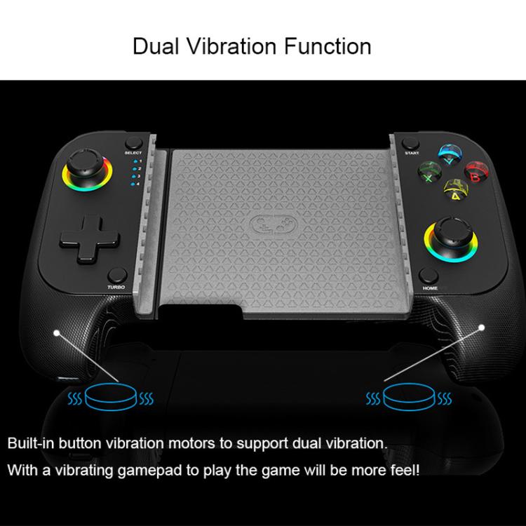Multi-Function Retractable Wireless Gaming Controller With Dual Vibration 6-Axis Motion Sensing Rapid Fire Function