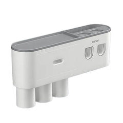 Mengni Bathroom Toothbrush Holder With Dual Toothpaste Dispenser Mouthwash Cup Set, 2 Cups, 3 Cups, 4 Cups, 5 Cups