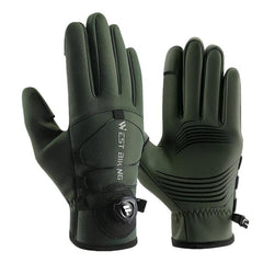 WEST BIKING YP0211270 Winter Bike Windproof Warm Gloves Water-Repellent Gloves With Buckle, M, L, XL, 2XL