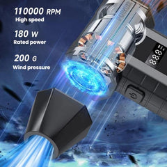110000RPM High-Power Cleaning Blower Outdoor Brushless Motor Digital Display Powerful Fan, W20K