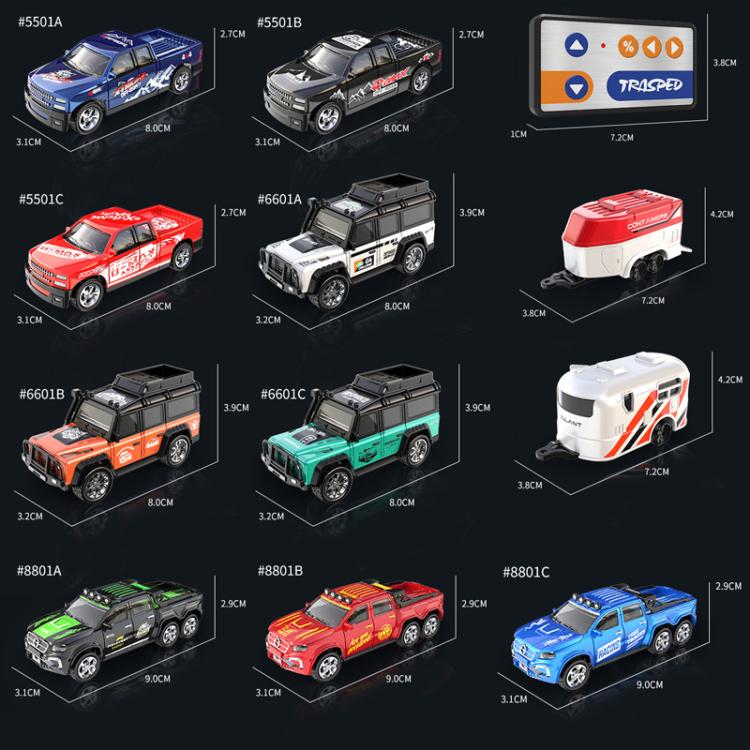 1:64 Mini Alloy RC Car With Lights Simulated Car Model Toy, 6601 White, 6601 Green, 5501 Black, 5501 Red, 5501 Blue, 8801 Black, 8801 Red, 8801 Blue, 6601 White With Hanging Box, 6601 Green With Hanging Box, 5501 Black With Hanging Box                 ...