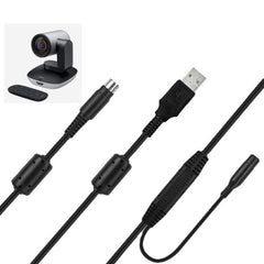 Replacement 2-in-1 Power and Data Cable for Logitech CC2900e, CC3500e, PTZ Pro Cameras