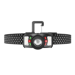 Outdoor Mechanical Zoom LED Headlamp Flood Light Rechargeable For Night Running Fishing, SMILING SHARK TD-0187A, SMILING SHARK TD-0187B