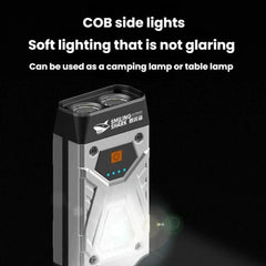 SMILING SHARK SD-5369 Portable Magnetic Flashlight With Power Display Outdoor Wide Flood Light