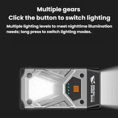 SMILING SHARK SD-5369 Portable Magnetic Flashlight With Power Display Outdoor Wide Flood Light