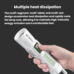 SMILING SHARK SD-5424A Portable Super Bright Digital Display Flashlight With Hook Outdoor Zoomable Telescopic Light, SD-5424A