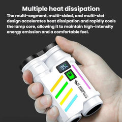 SMILING SHARK SD-5273 Portable High Bright Digital Display Flashlight USB Rechargeable Spotlight & Flood Light, SD-5273
