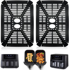 2pcs /Pack Crisper Tray & Drip Pan for Holstein Housewares 8.4QT Dual Basket Digital Air Fryer