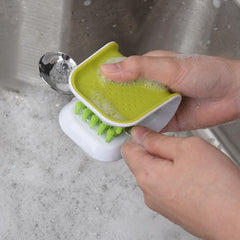 Knife Cleaning Brush U-Shaped Dual-Sided Scrubber for Knives, Spoons & Forks Hand-Safe Design Prevents Cuts