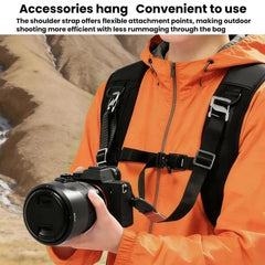 Cwatcun D248 Medium Camera Bag Waterproof High Capacity DSLR Digital Camera Backpack