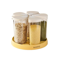 Rotatable Dustproof & Moistureproof Cereal Can Household Kitchen Coffee Bean Storage Container