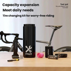 CYCLAMI Bicycle Repair Tool Canister Portable Water Bottle-Style Storage Can