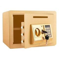 Wall-Mounted Small Steel Safe With Anti-Theft Plate Password Storage Safe, Black With Money Drop Slot, Gold With Money Drop Slot, Black No Money Drop Slot, Gold No Money Drop Slot